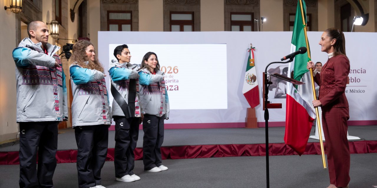 Delegación mexicana invernal es abanderada por la Presidenta Claudia Sheinbaum,  rumbo a Milano Cortina 2026
