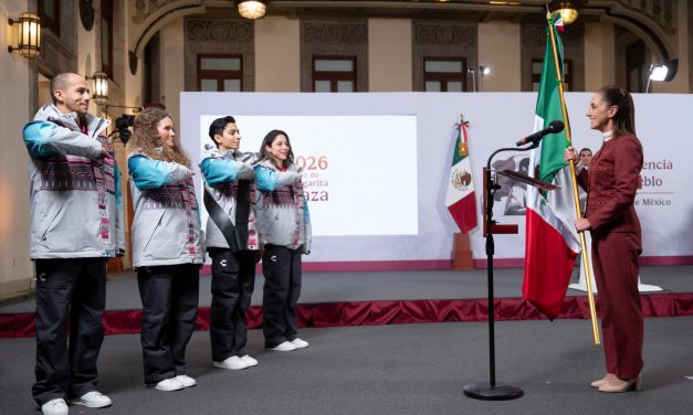 Delegación mexicana invernal es abanderada por la Presidenta Claudia Sheinbaum,  rumbo a Milano Cortina 2026
