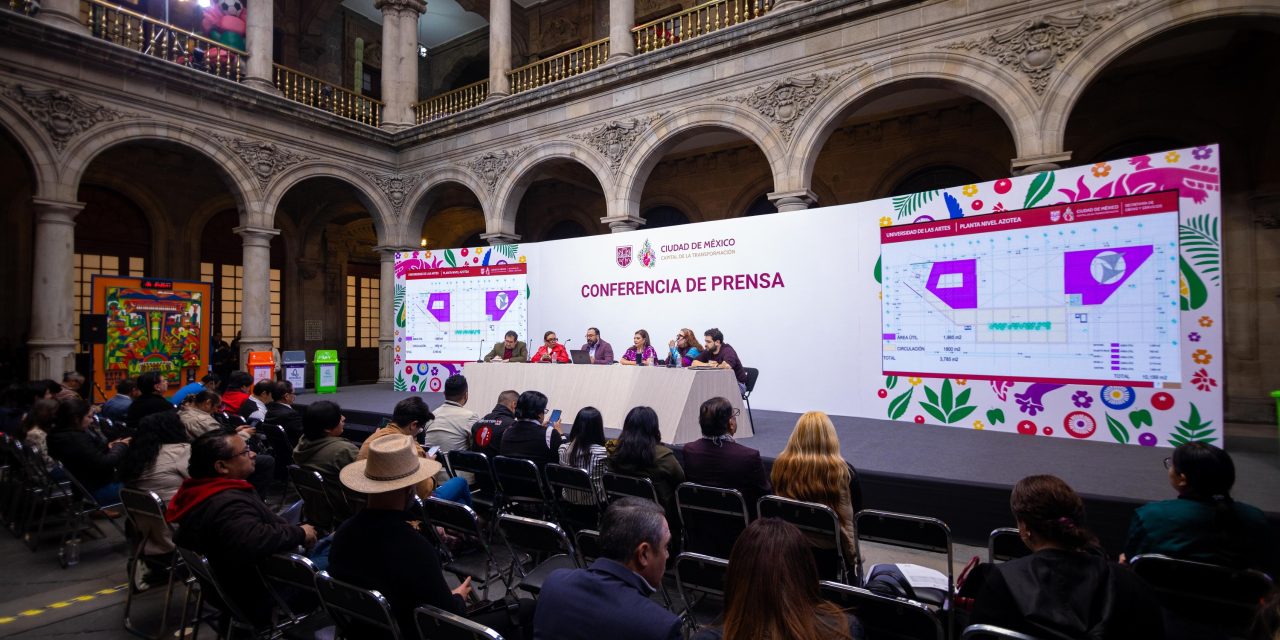 Clara Brugada transformará Plaza Tlaxcoaque en espacio de arte y memoria con la creación de la Universidad de las Artes