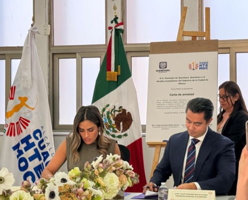 FIRMAN CARTA DE AMISTAD CUAUHTÉMOC-QUERÉTARO PARA COMPARTIR BUENAS PRÁCTICAS DE GOBIERNO