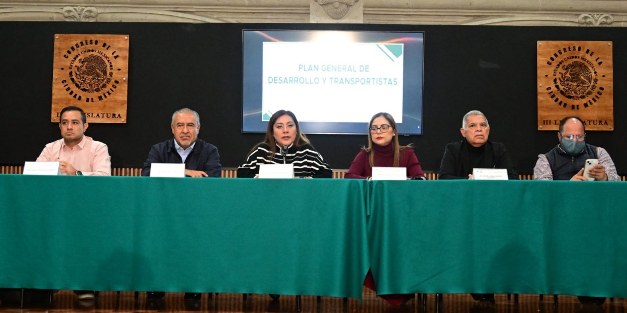 Dialoga Congreso CDMX con transportistas sobre Plan General de Desarrollo