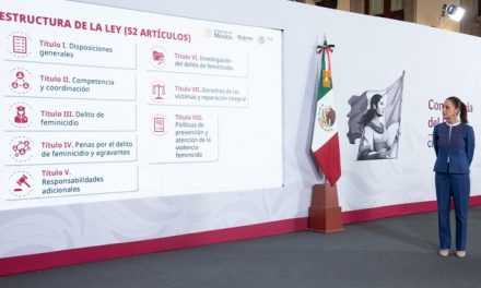 Presidenta enviará al Senado iniciativa de Ley General para prevenir, investigar, sancionar y reparar el daño por el delito de feminicidio