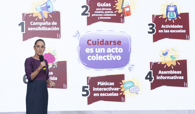 Presidenta presenta los 6 ejes de la Estrategia Nacional de Atención a la Salud Mental para las y los jóvenes: “El ABC de las Emociones”